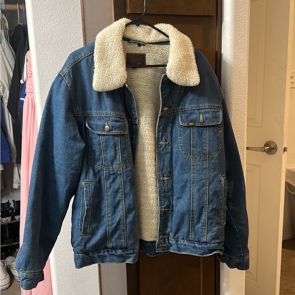 Lee Jackets & Coats Mens Denim Fleece Jacket Poshmark